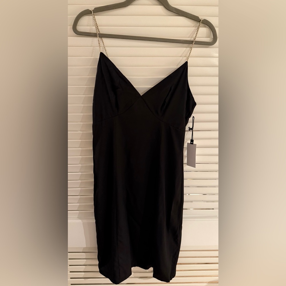 NWT ASTR the label Helen Rhinestone Strap Mini Dress